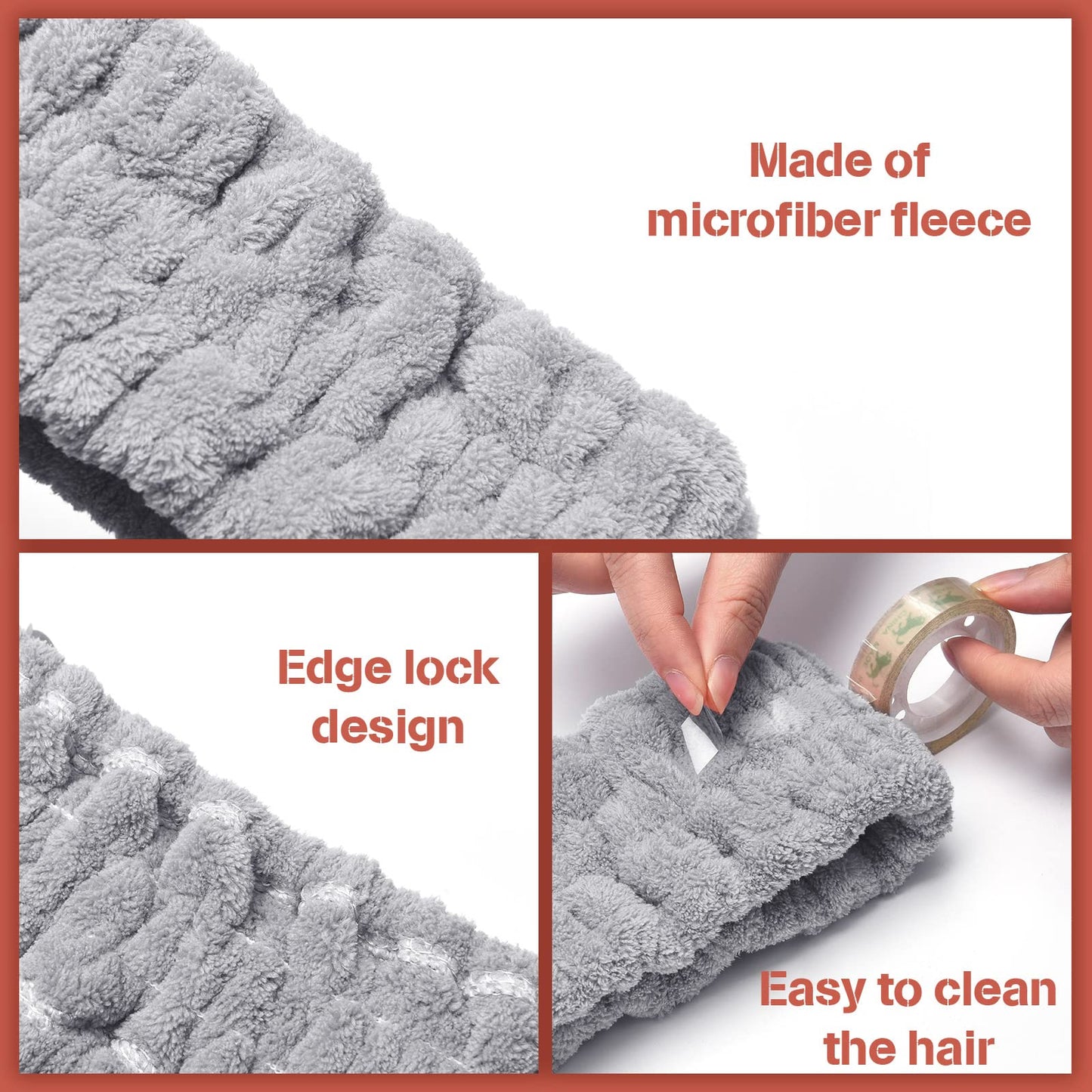 Chuangdi 3 Pieces Spa Headband for Women Facial Makeup Headband Soft Terry Cloth Hairband for Washing Face Mask Spa Shower Gifts(Light Orange, Light Purple, Light Green)