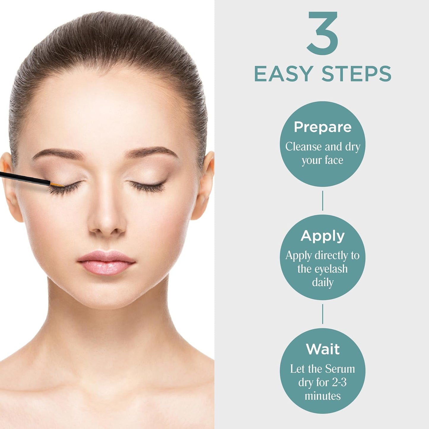 TRINSIC Natural Lash Serum - Rapid Growth with Multi-Peptide, Biotin & Hyaluronic Acid - Enhancing & Conditioning Eyelash Serum for Thicker, Longer & Healthier Lashes - Gentle & Safe Advanced Formula