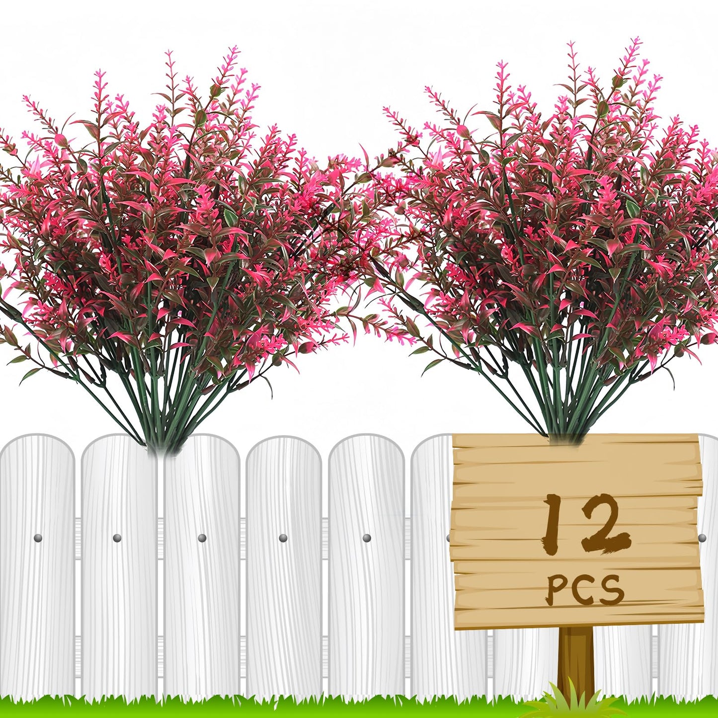 12 Bundles Artificial Fall Flowers No Fade Faux Autumn Plants,Fake Indoor Outdoor Greenery for Thanksgiving Christmas Wedding Party Home Garden Décor (Autumn)