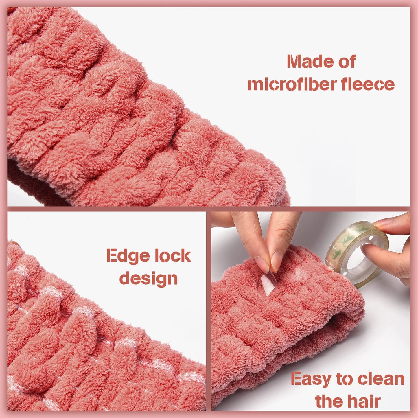 Chuangdi 3 Pieces Spa Headband for Women Facial Makeup Headband Soft Terry Cloth Hairband for Washing Face Mask Spa Shower Gifts(Light Orange, Light Purple, Light Green)