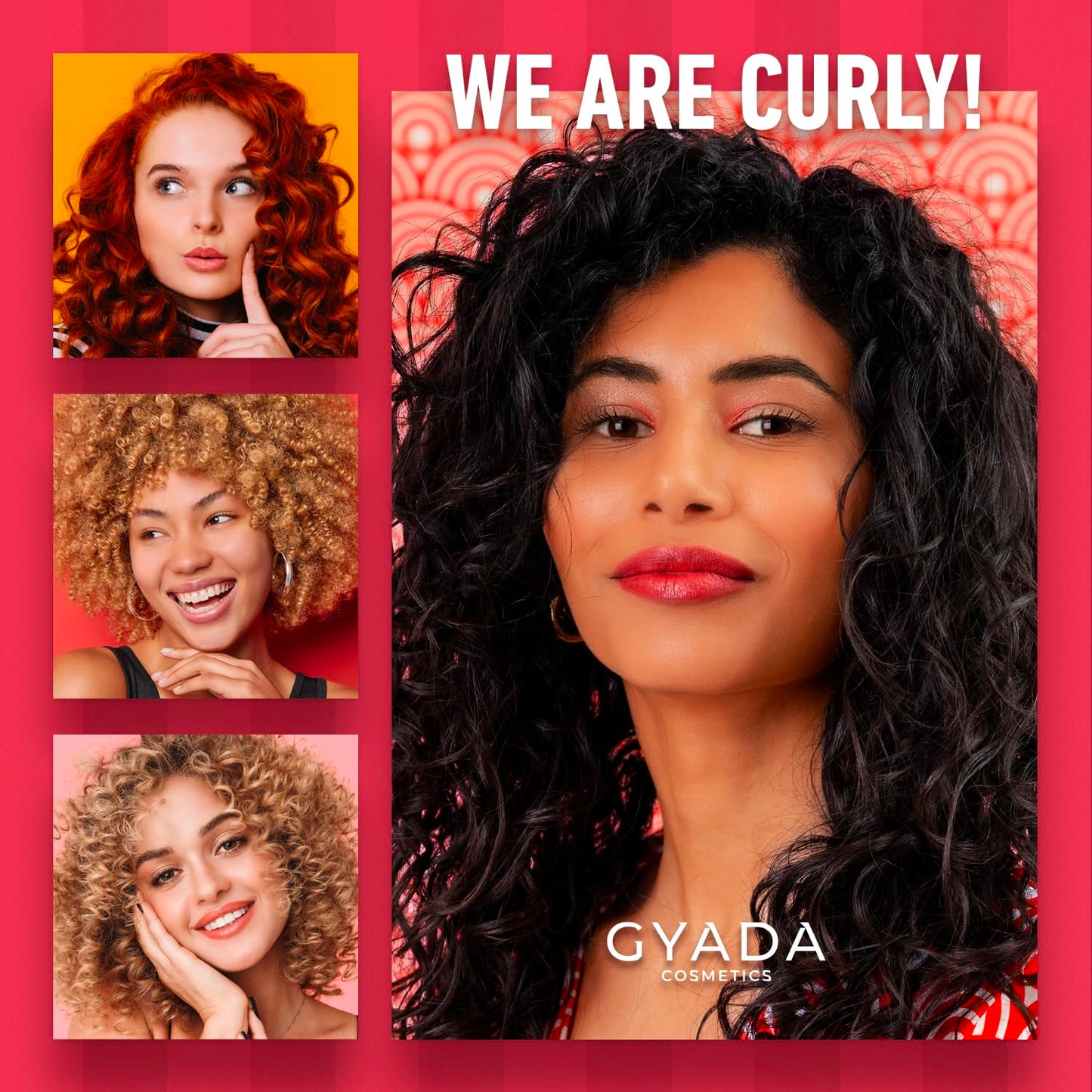 GYADA COSMETICS, 5th Anniversary Sculpting Curl Cream with Smoothing and Anti-Frizz Effect with Aloe Vera, Linseed Oil, Coconut, Argan and Jojoba 75ml