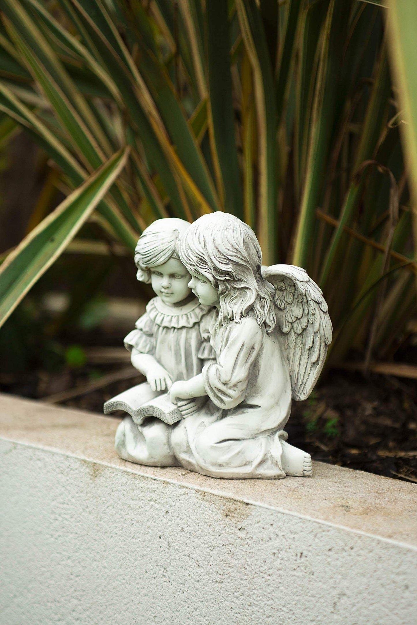 Garden Mile Stone Effect Animal Garden Statue Kissing Monkeys Sitting Monkeys Sculptures Patio Pond & Garden Ornaments Outdoor Home Outdoor Decor Living Room Decor