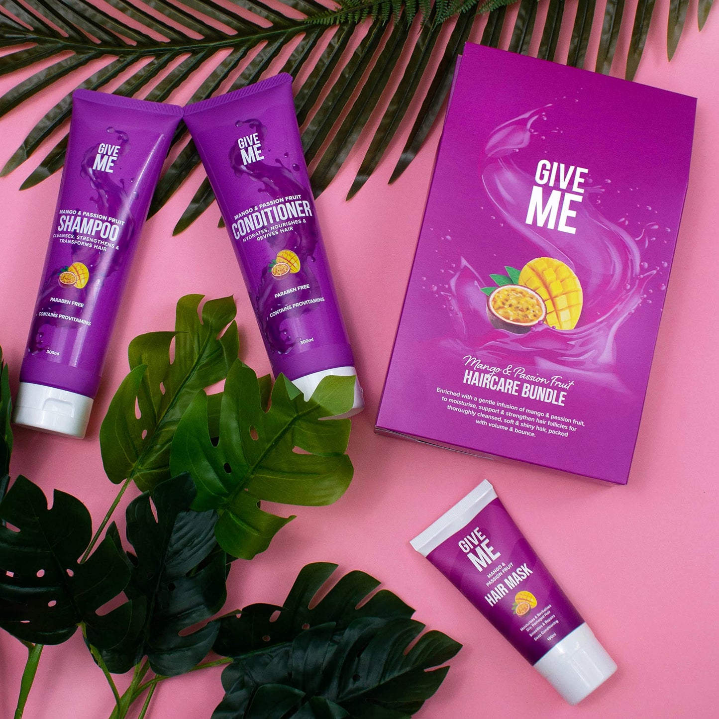 Give Me Cosmetics, Shampoo and Conditioner Sets, with Hair Mask, Aloe Vera & Coconut Oil, for Dry Damaged, Silicone, Sulphate & Paraben Free, Haircare Gift Set for Teenage Girls Women