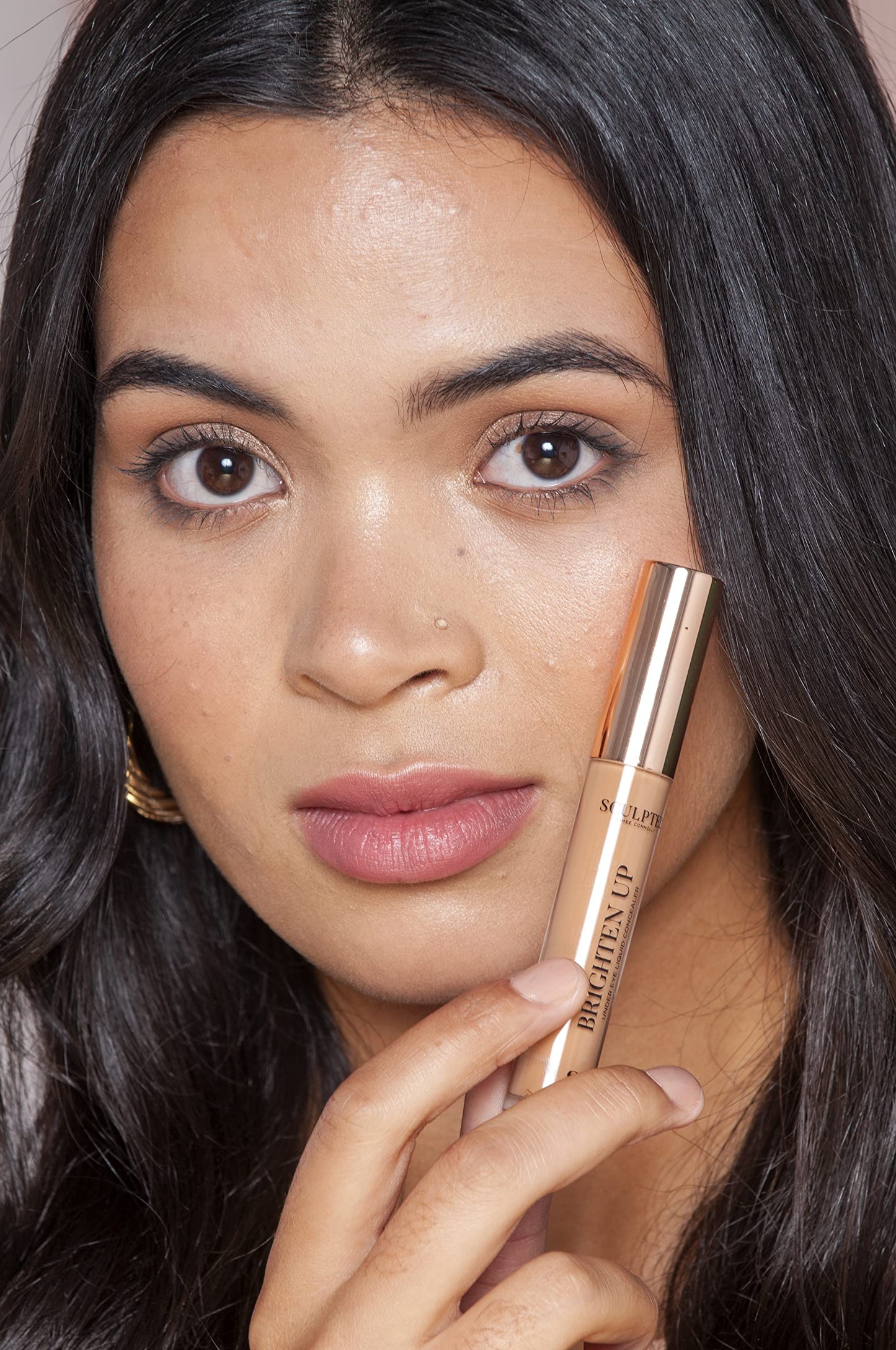 Brighten Up Under Eye Concealer from Sculpted by Aimee (Caramel) - 5ml Light Coverage Mineral Liquid Makeup Concealer for Hydrating Delicate Skin & Dark Circles with Niacinamide and Hyaluronic Acid