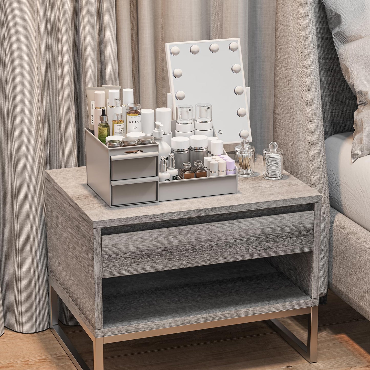 Makeup Organizer Storage Drawers, Large Capacity Cosmetic Organisers for Lipsticks, Jewelry, Nail Care, Skincare Organiser for Vanity, Ideal Desk Organizer for Dresser and Bathroom