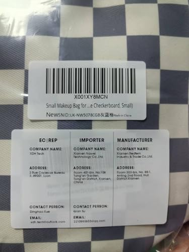 Large Makeup Bag Zipper Pouch Travel Cosmetic Organizer for Women (Mint Green Checkerboard, Large)