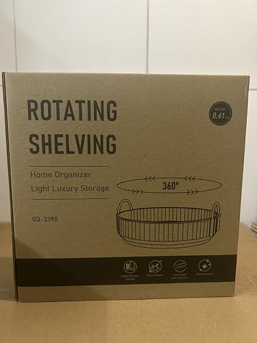 Makeup Organizer for Vanity 360 Rotating, Large Capacity Cosmetic Organisers for Lipsticks, Jewelry, Nail Care, Skincare, Perfume, Ideal Desk Organizer for Dresser, Bathroom and Kitchen(Gold, 1 Tier)