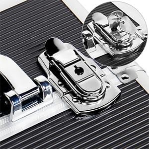 Yaheetech 4 in 1 Beauty Case Rolling Cosmetics Organiser Makeup Vanity Case Lockable Hairdressing Trolley Pink