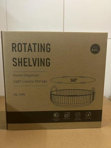 Makeup Organizer for Vanity 360 Rotating, Large Capacity Cosmetic Organisers for Lipsticks, Jewelry, Nail Care, Skincare, Perfume, Ideal Desk Organizer for Dresser, Bathroom and Kitchen(Gold, 1 Tier)