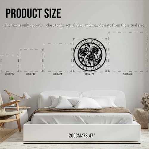 Custom Garden Name Metal Sign,Rose Flower Garden Metal Sign,Personalized Rose Flower Sign, With Stake Porch Decor Garden Decoration,Mother's Day Mom Grandma Gardener Gift (Rose A)