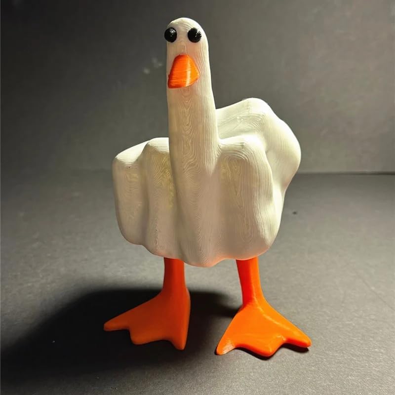 Funny Middle Finger Duck Office Desk Decorations Middle Finger Duck Figurine Middle Finger Decoration Office Accessories Desk Decor Home Funny Ornaments Garden Statue Decorations