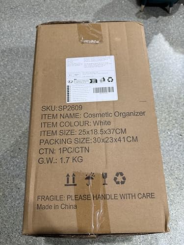 Multi-Function Make Up Case Dustproof Cosmetic Storage Box, Organizer Skin Care Products Jewelry Organizer Finishing Box for Bedroom Bathroom Desktop (Pink)