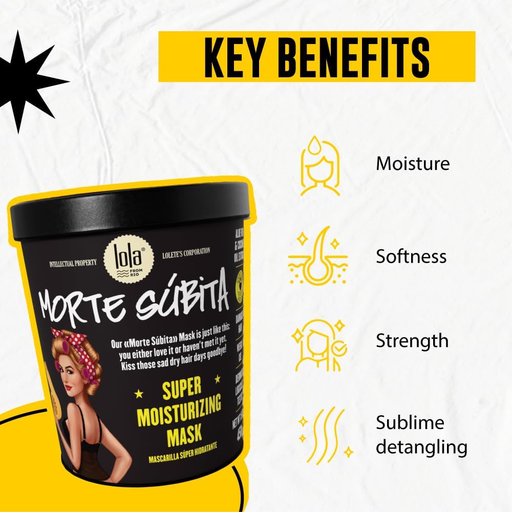 Linha Morte Subita Lola Brasil - Mascara Super Hidratante 450 Gr - (Lola Brasil Sudden Death Collection - Intense Moisturizing Mask Net 15.87 Oz )