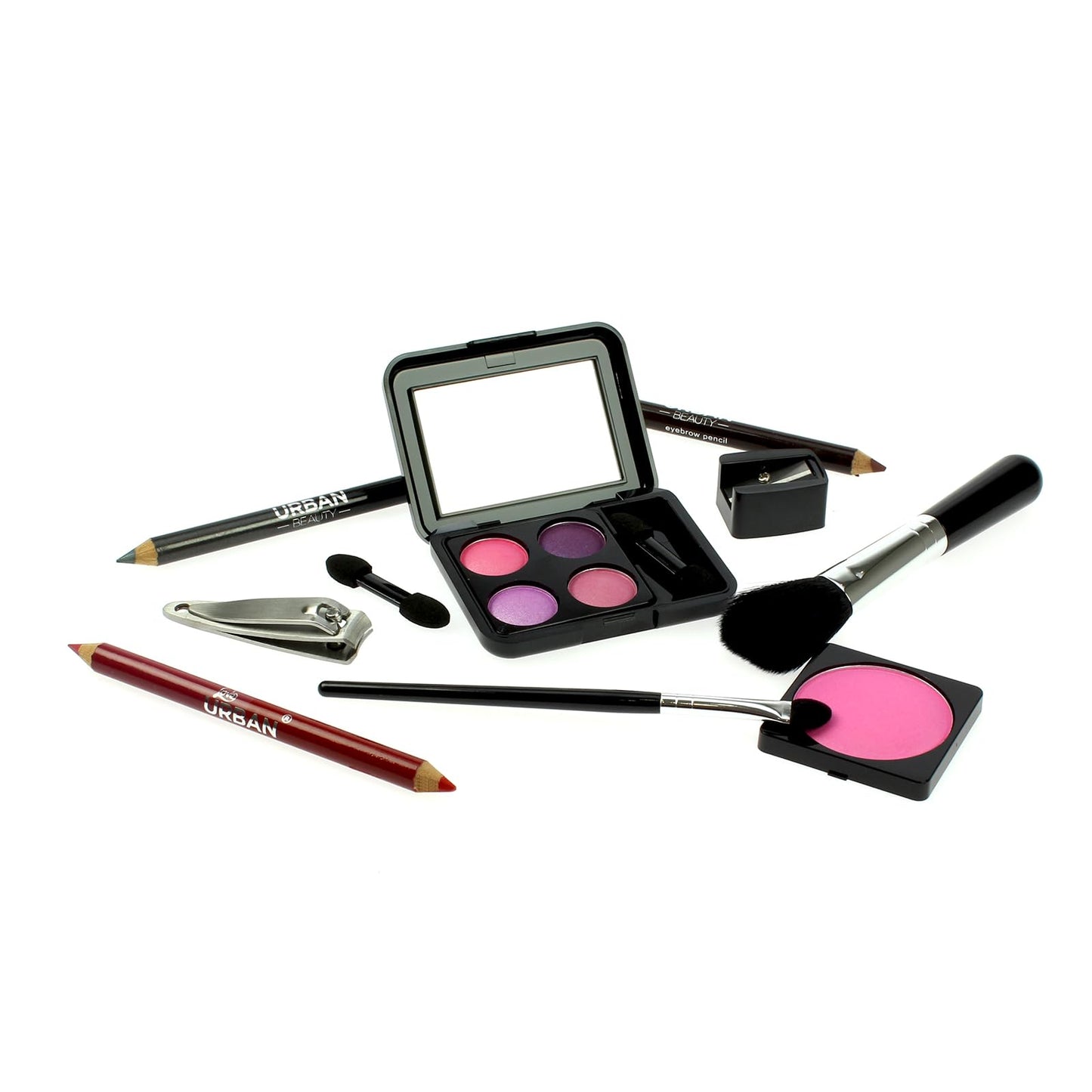 LOVE URBAN BEAUTY Dazzling Makeup Case – 60-Piece Makeup and Nail Set for Teenagers – Elegant Silver Box – Compact and Lightweight Design – Travel-Friendly Women’s Makeup Set