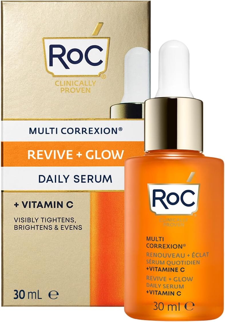 RoC Multi Correxion Revive + Glow Daily Serum | With 10% Vitamin C, Skincare for Face & Neck | 30 ml