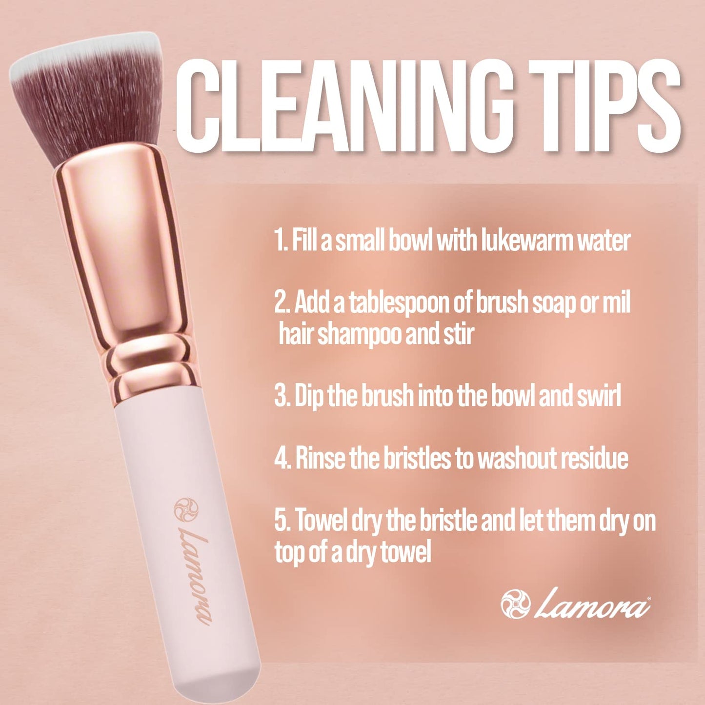 Make Up Brush Foundation Kabuki Flat Top - Perfect For Blending Liquid, Cream or Flawless Powder Cosmetics - Buffing, Stippling, Concealer - Premium Quality Synthetic Dense Bristles!