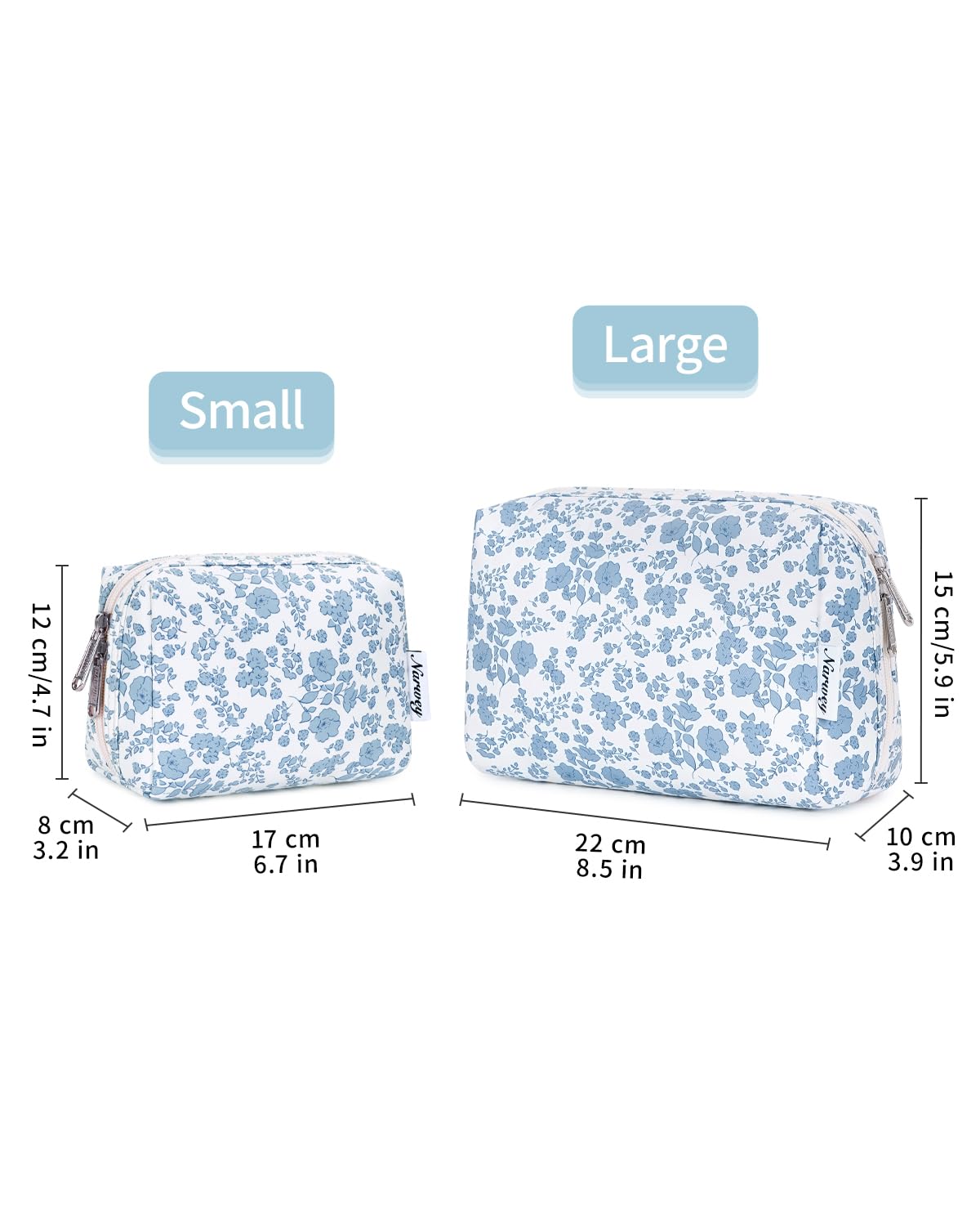 Large Makeup Bag Zipper Pouch Travel Cosmetic Organizer for Women (Mint Green Checkerboard, Large)