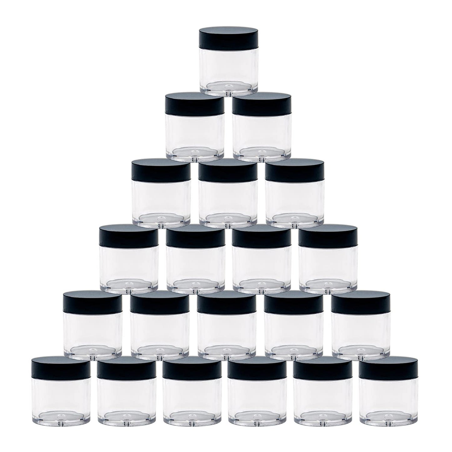 12pcs 10 Gram 10ml Jars, Sample Pots, Mini Jars With Lids, Clear Round Plastic Jar With 1 Mini Spatulas For Various Cosmetic Products, Samples， Eye Shadow Lip Balm, and Nail Powder