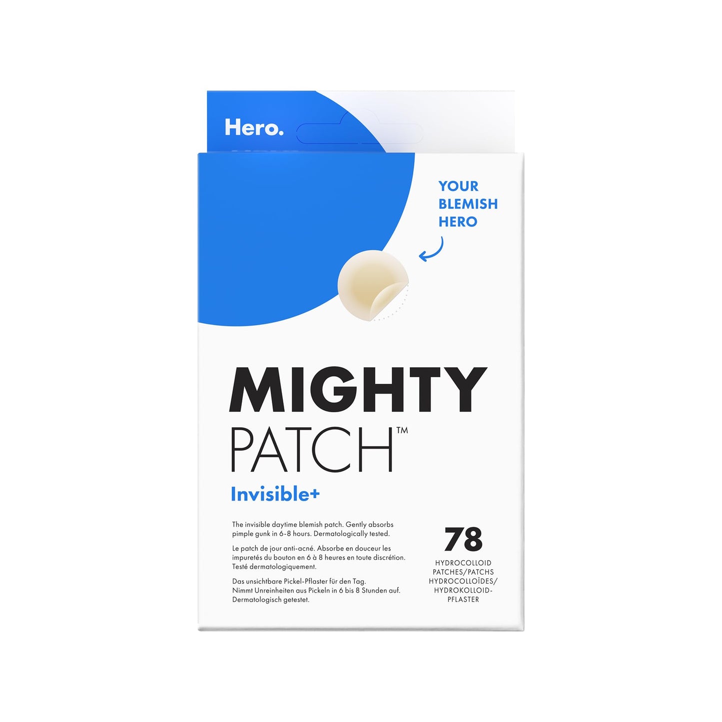 Mighty Patch Original Spot Patches by Hero Cosmetics, Day & Night Time Acne Treatment, Clear Spot Remover Hydrocolloid Patches, Anti Acne Dots, Spot Treatment Pimple Stickers - 36 Patches