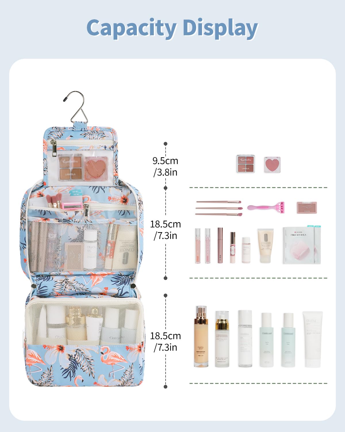 Travel Hanging Toiletry Wash Bag Makeup Cosmetic Organizer for Women Girls Kids Waterproof