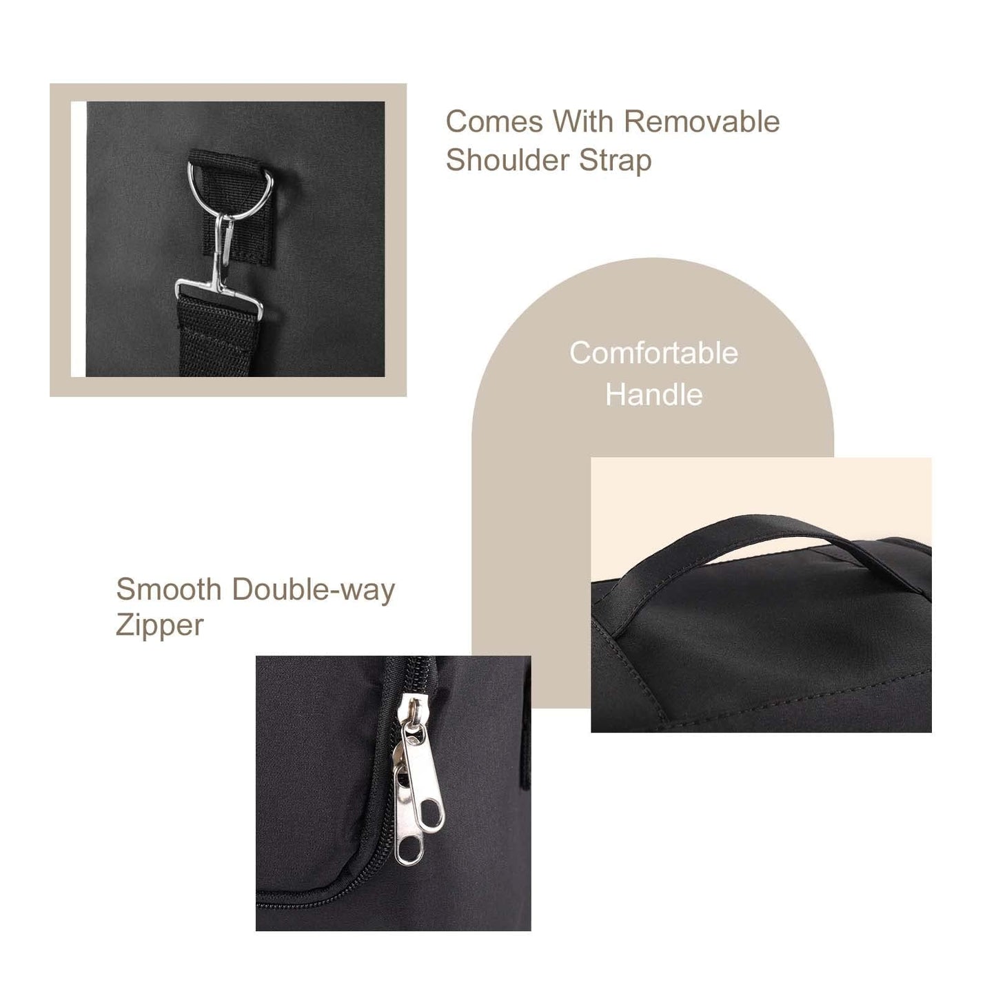 Makeup Case Large Vanity Case – 29x21x27cm Portable Cosmetic Organiser with Shoulder Strap – Professional Make Up Case for Travel & Home, Durable Nylon Storage Beauty Box