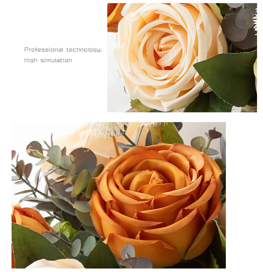 Artificial Flowers With Vase Faux Hydrangea Flower Arrangements for Home Garden Party Wedding Decoration