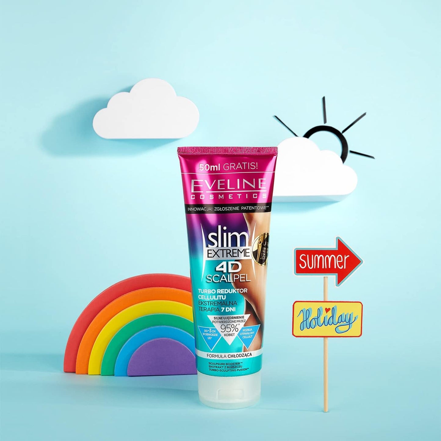 Eveline Cosmetics Slim Extreme 4D Scalpel | 250 ml | Turbo Cellulite Reducer | Reduces Fat Layer | Extreme Therapy 7 Days