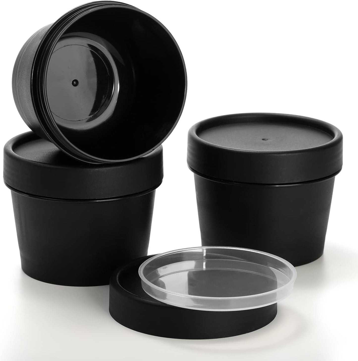 Nicunom 20 Pack 100ml Plastic Cosmetic Container Jars, Leakproof Makeup Containers Refillable Plastic Pot Jars with Lids for DIY or Travel Storage Lotions, Cream, Body Butter, Slime & Beauty Products