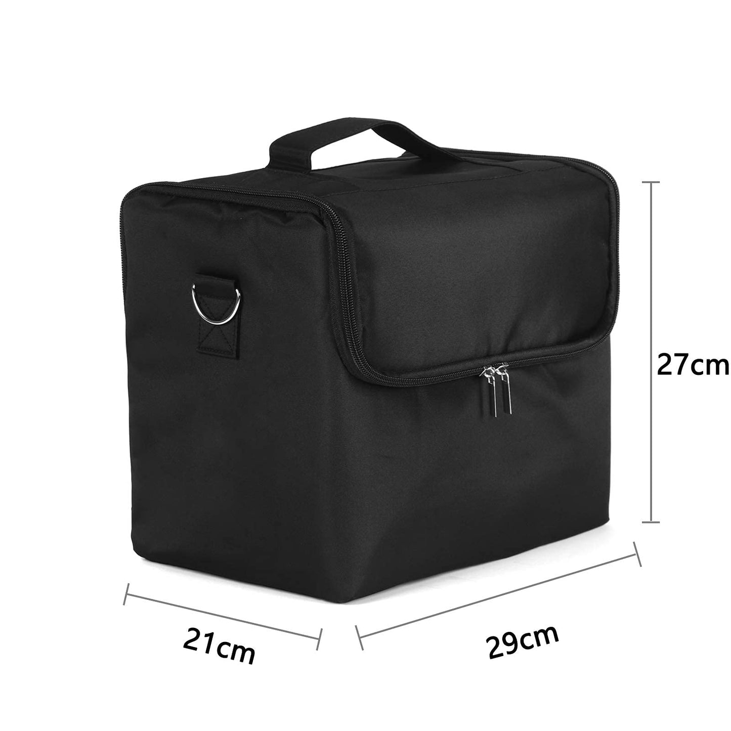 Makeup Case Large Vanity Case – 29x21x27cm Portable Cosmetic Organiser with Shoulder Strap – Professional Make Up Case for Travel & Home, Durable Nylon Storage Beauty Box