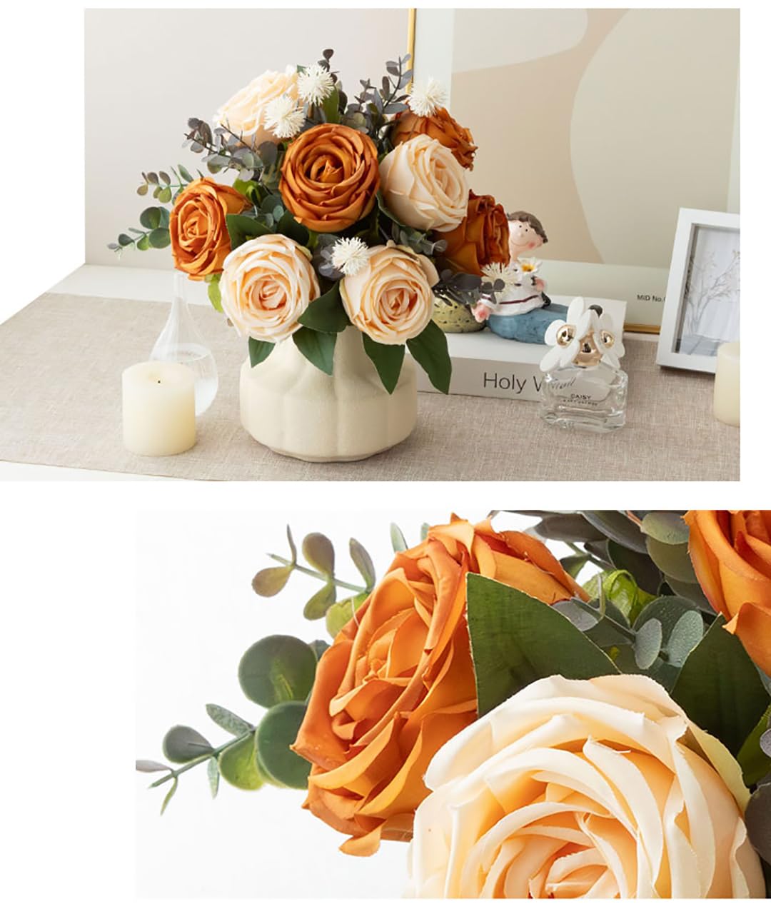 Artificial Flowers With Vase Faux Hydrangea Flower Arrangements for Home Garden Party Wedding Decoration