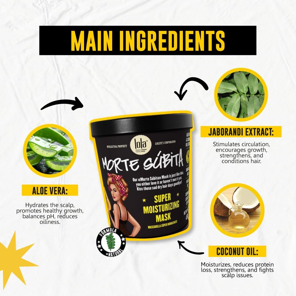 Linha Morte Subita Lola Brasil - Mascara Super Hidratante 450 Gr - (Lola Brasil Sudden Death Collection - Intense Moisturizing Mask Net 15.87 Oz )