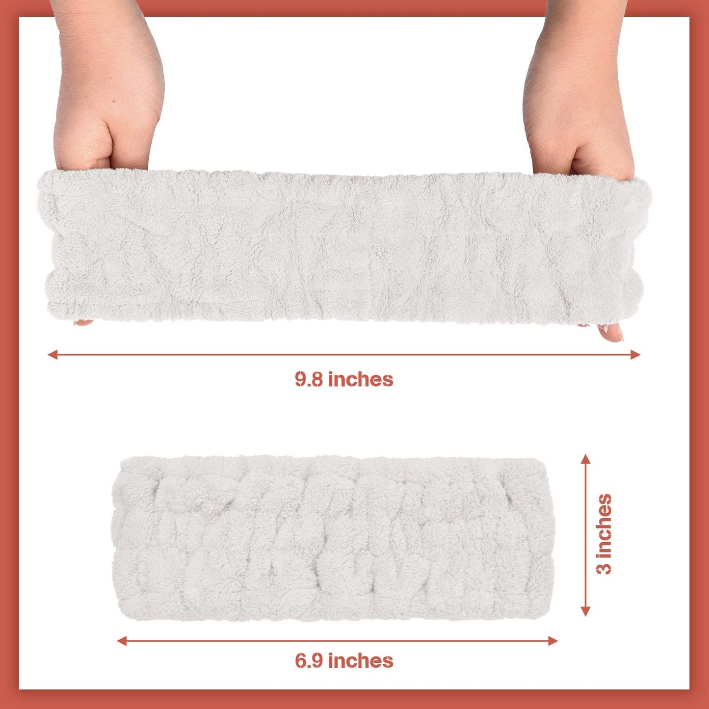 Chuangdi 3 Pieces Spa Headband for Women Facial Makeup Headband Soft Terry Cloth Hairband for Washing Face Mask Spa Shower Gifts(Light Orange, Light Purple, Light Green)