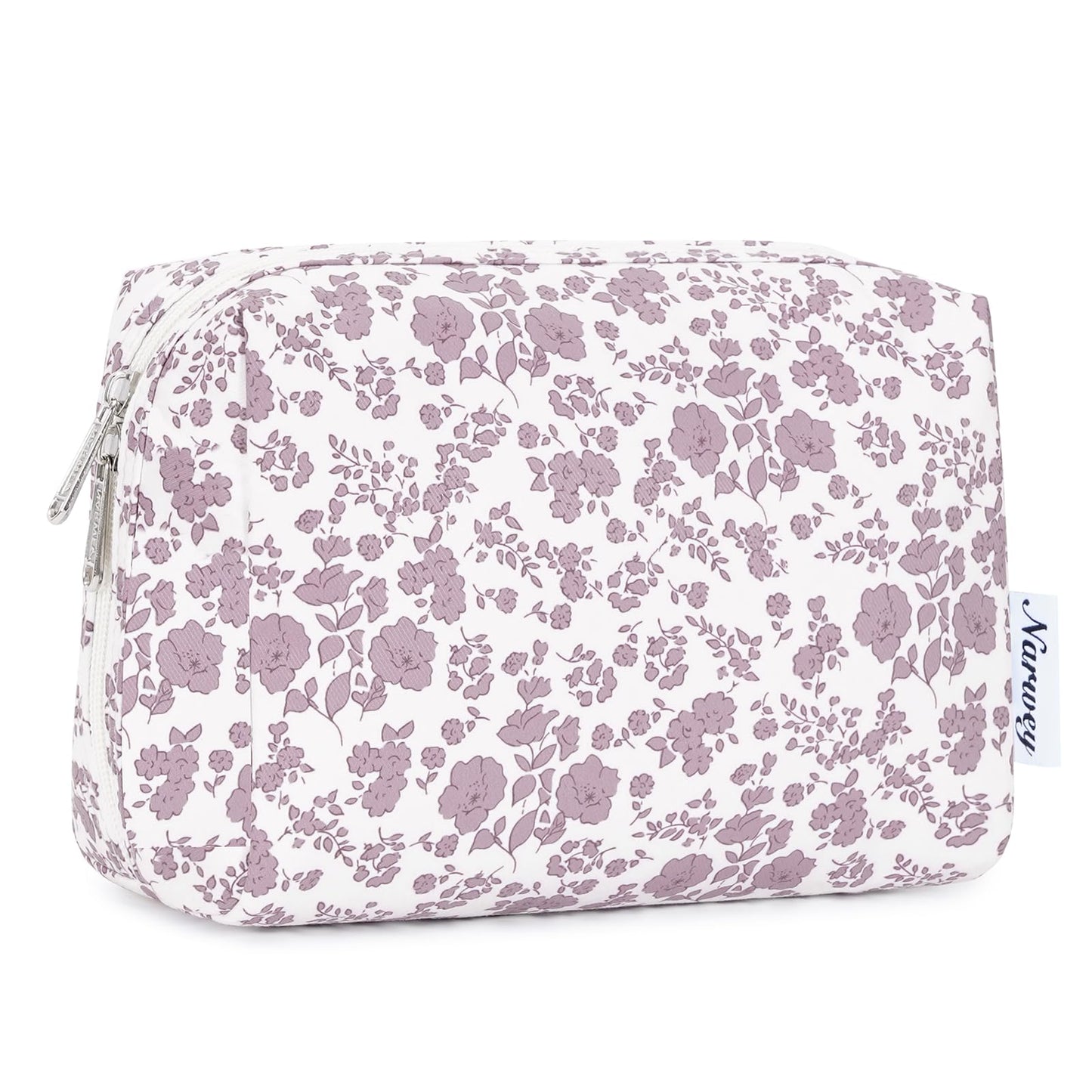 Large Makeup Bag Zipper Pouch Travel Cosmetic Organizer for Women (Mint Green Checkerboard, Large)