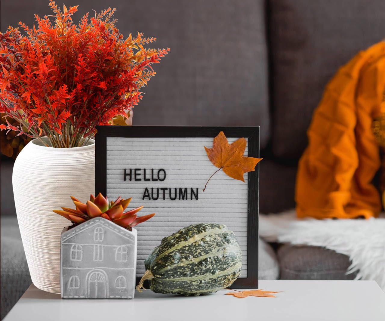 12 Bundles Artificial Fall Flowers No Fade Faux Autumn Plants,Fake Indoor Outdoor Greenery for Thanksgiving Christmas Wedding Party Home Garden Décor (Autumn)