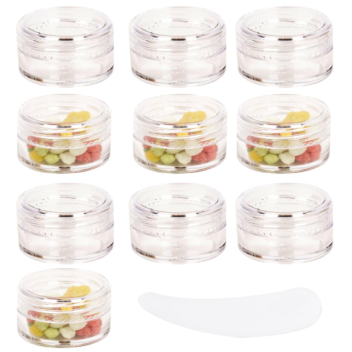 73 Pcs Empty sample pots,5g/5ml cosmetic pots,sample pot with lid cosmetic pot,travel pots for cream,cosmetic containers small pots with lids,For Various Cosmetic Products, Samples,Eye Shadow Lip Balm