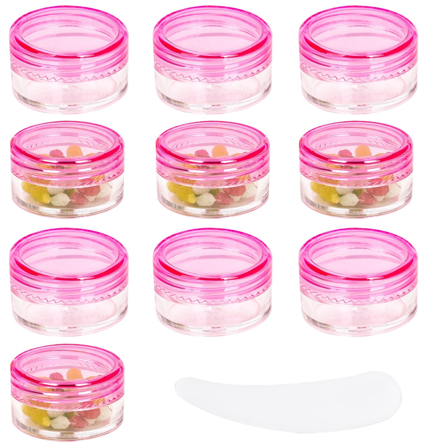 73 Pcs Empty sample pots,5g/5ml cosmetic pots,sample pot with lid cosmetic pot,travel pots for cream,cosmetic containers small pots with lids,For Various Cosmetic Products, Samples,Eye Shadow Lip Balm