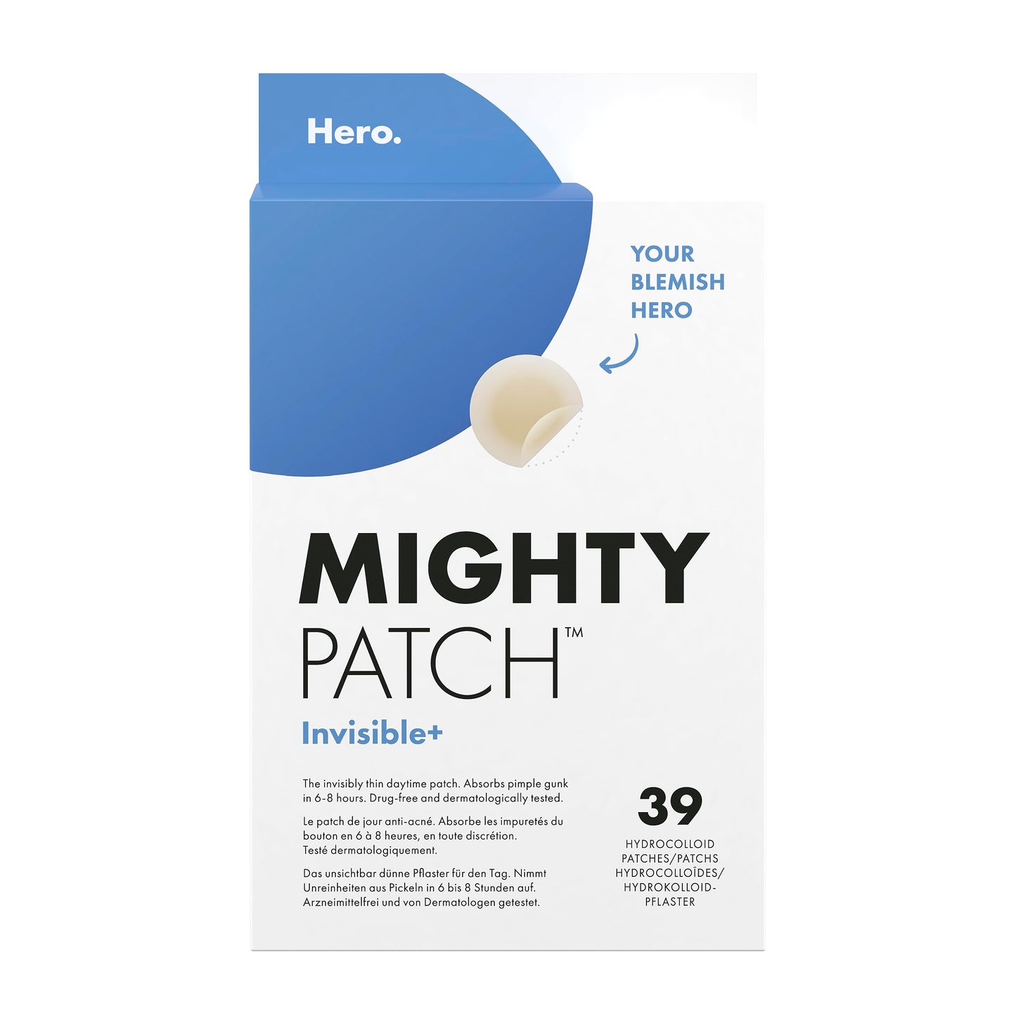 Mighty Patch Original Spot Patches by Hero Cosmetics, Day & Night Time Acne Treatment, Clear Spot Remover Hydrocolloid Patches, Anti Acne Dots, Spot Treatment Pimple Stickers - 36 Patches