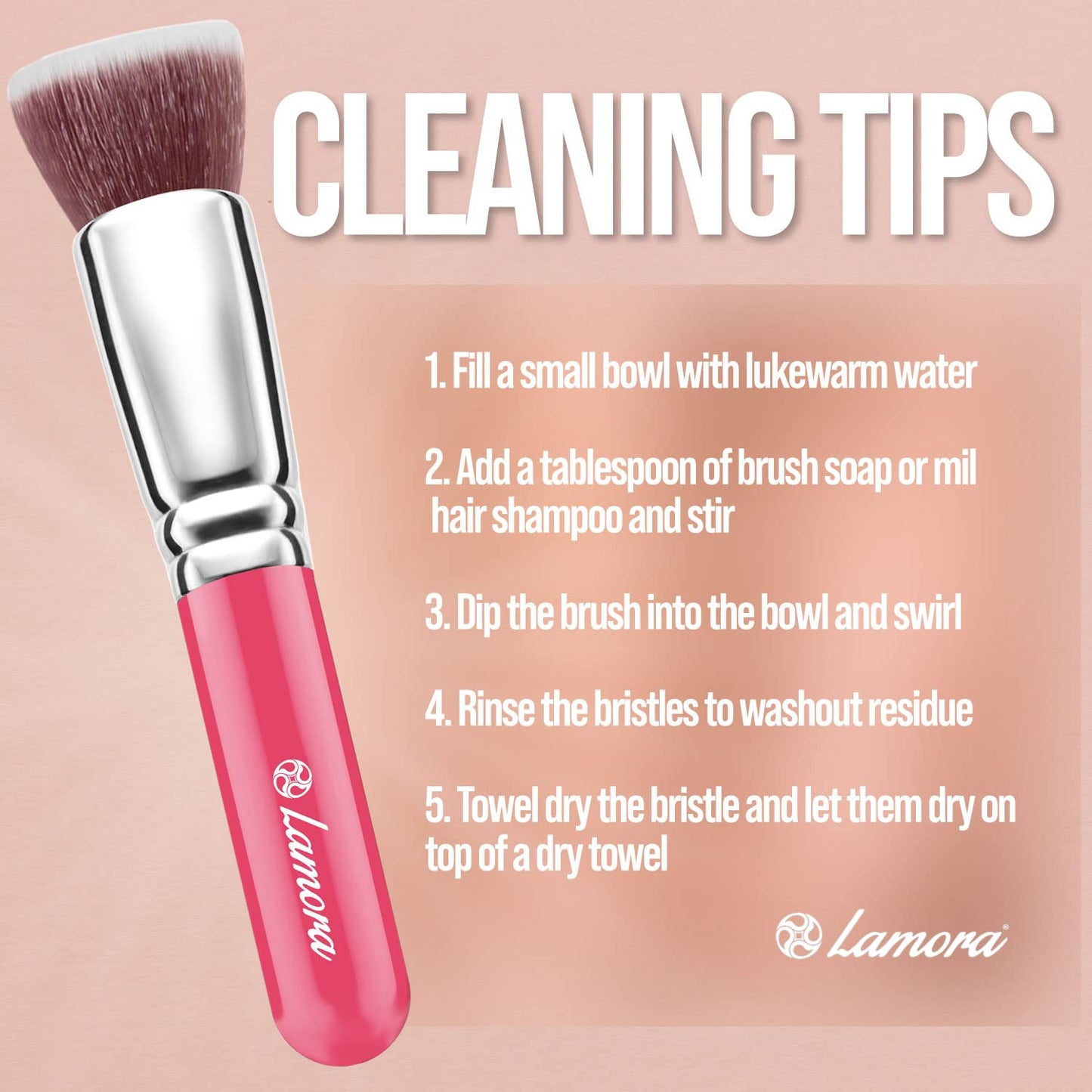 Make Up Brush Foundation Kabuki Flat Top - Perfect For Blending Liquid, Cream or Flawless Powder Cosmetics - Buffing, Stippling, Concealer - Premium Quality Synthetic Dense Bristles!