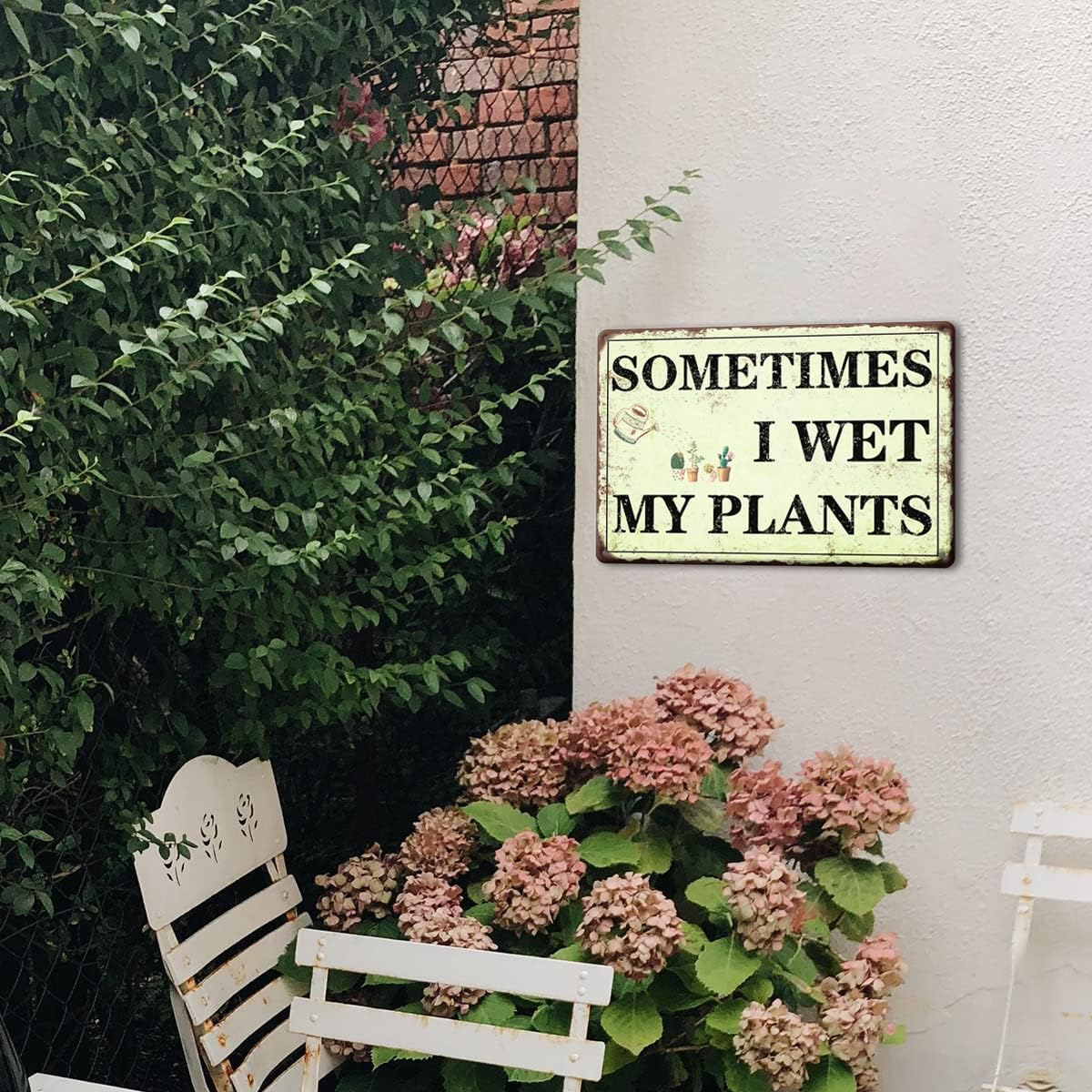 Funny Garden Decor Sometimes I Wet My Plants Sign Garden Metal Signs Outside Gardening Sign Gifts For Women Plant Lover Retro Garage Home Farmhouse Rustic Country Wall Fence Decor