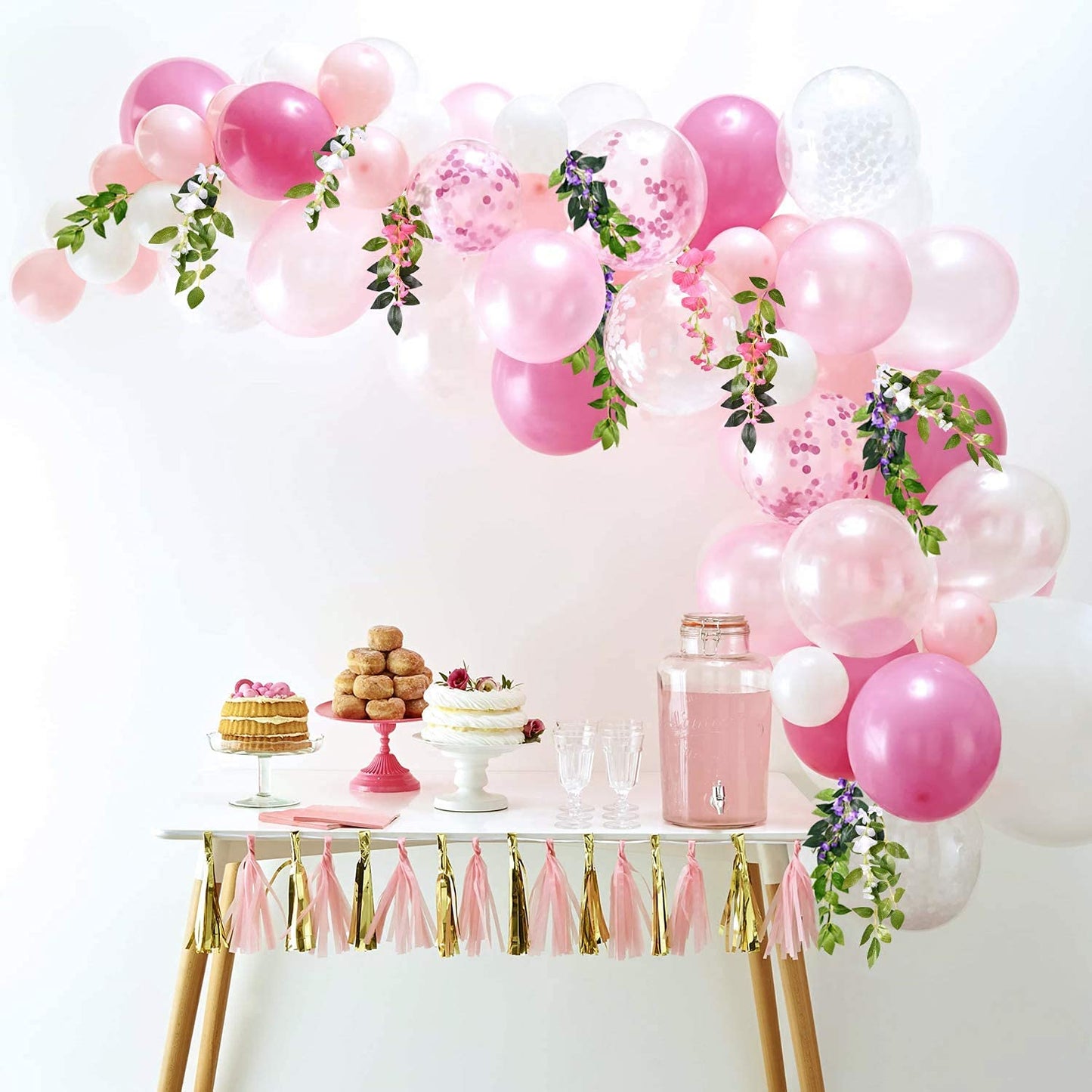 MOTONG Artificial Vine Flowers Decoration, 4Pcs (8FT/2.5M/piece) Artificial Wisteria Vines Garland Plants Flowers Arts For Ceremony Home Garden Wedding Party Decors (4Pcs Purple)