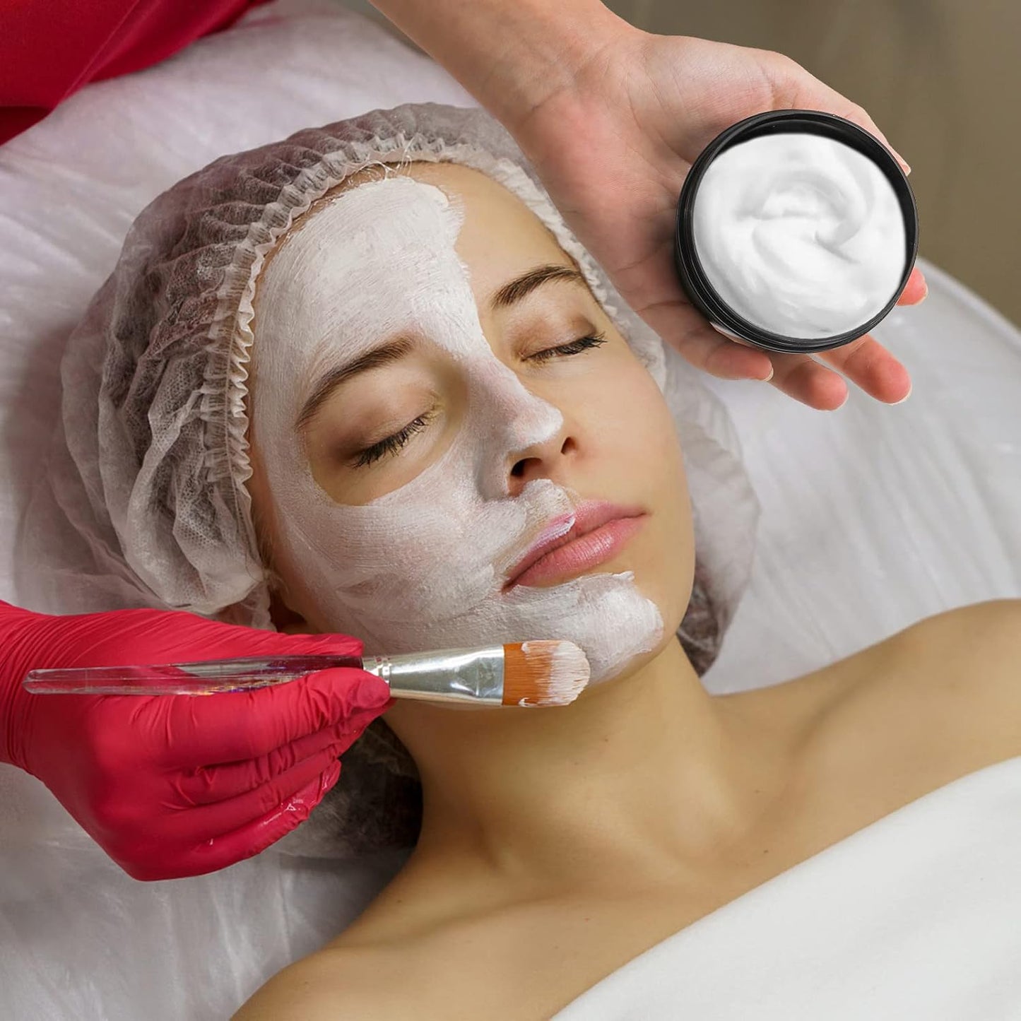 Nicunom 20 Pack 100ml Plastic Cosmetic Container Jars, Leakproof Makeup Containers Refillable Plastic Pot Jars with Lids for DIY or Travel Storage Lotions, Cream, Body Butter, Slime & Beauty Products