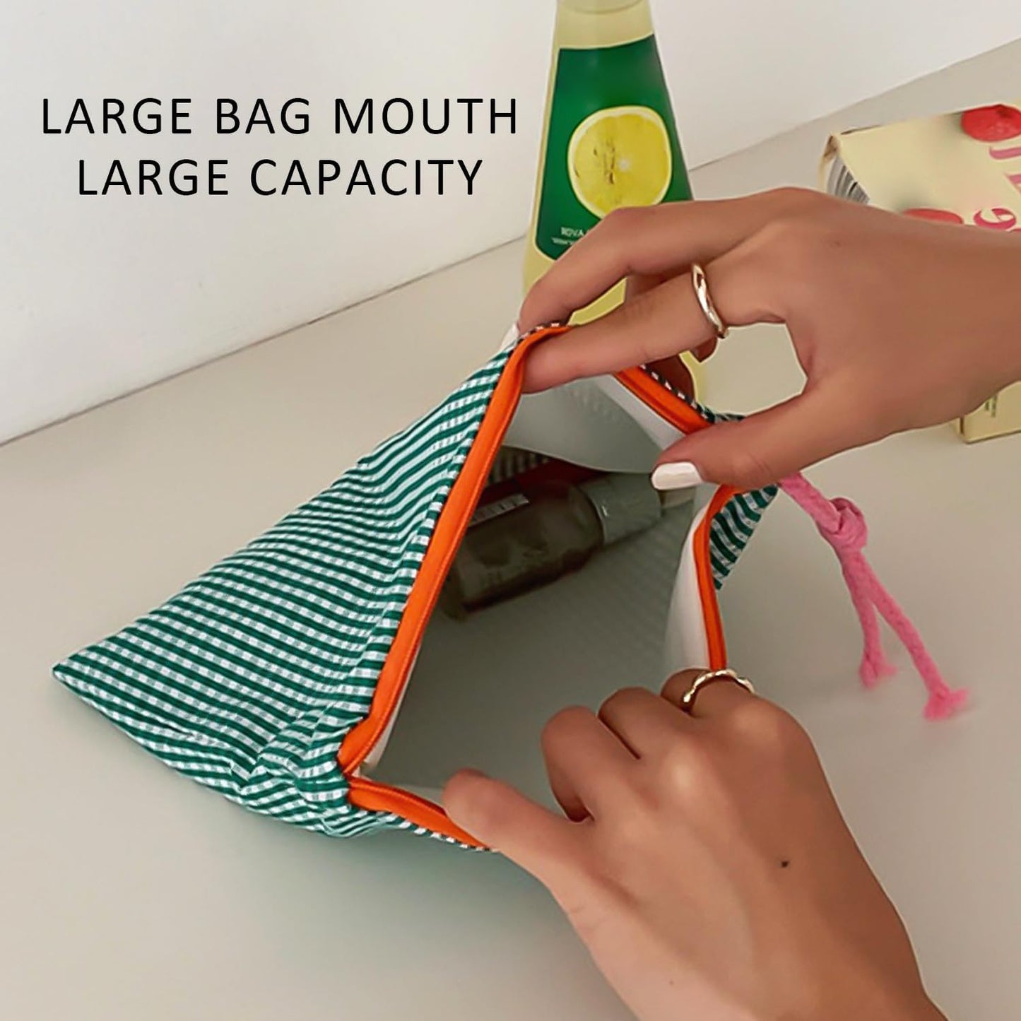 2 Small Cosmetic Bags, Small Grid Storage Bag, Convenient Storage Bag, Multi-functional Travel Cosmetic Bag, Coin Purse, Storage of Cosmetic Accessories