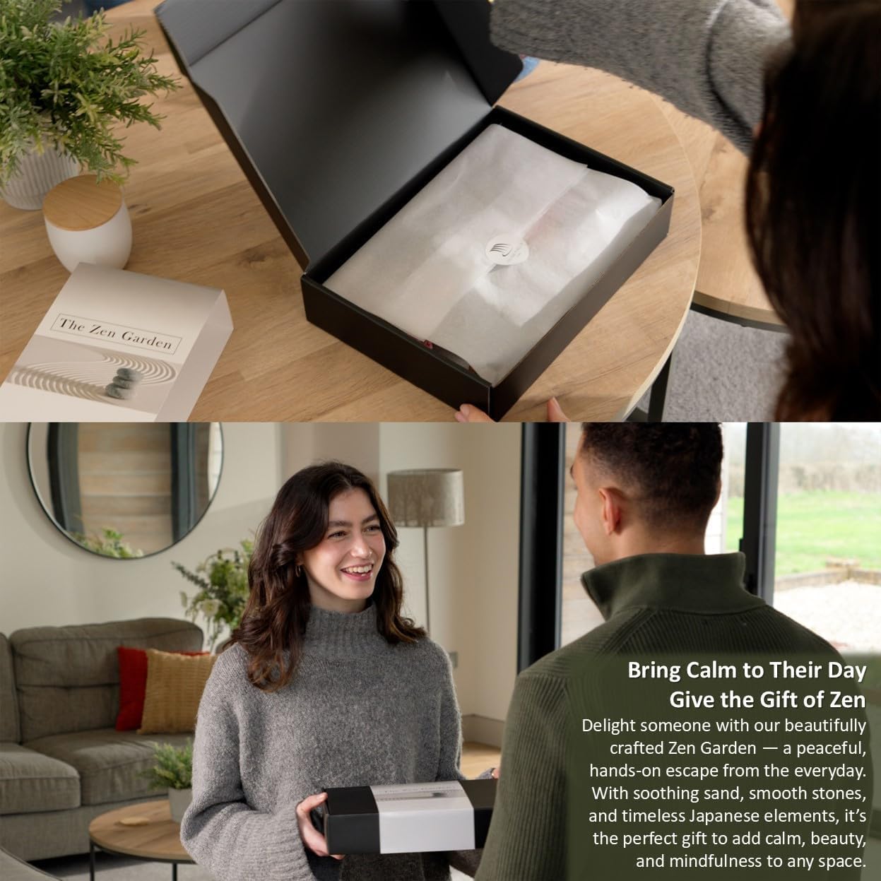 Zen Garden Kit 11x8 Beautiful Premium Japanese Mini Sand Garden Meditation Gift Set for Home & Office Desk Accessories. Zen Sand, 6 Tools, 15 Features. Mindfulness Gifts Decor Women