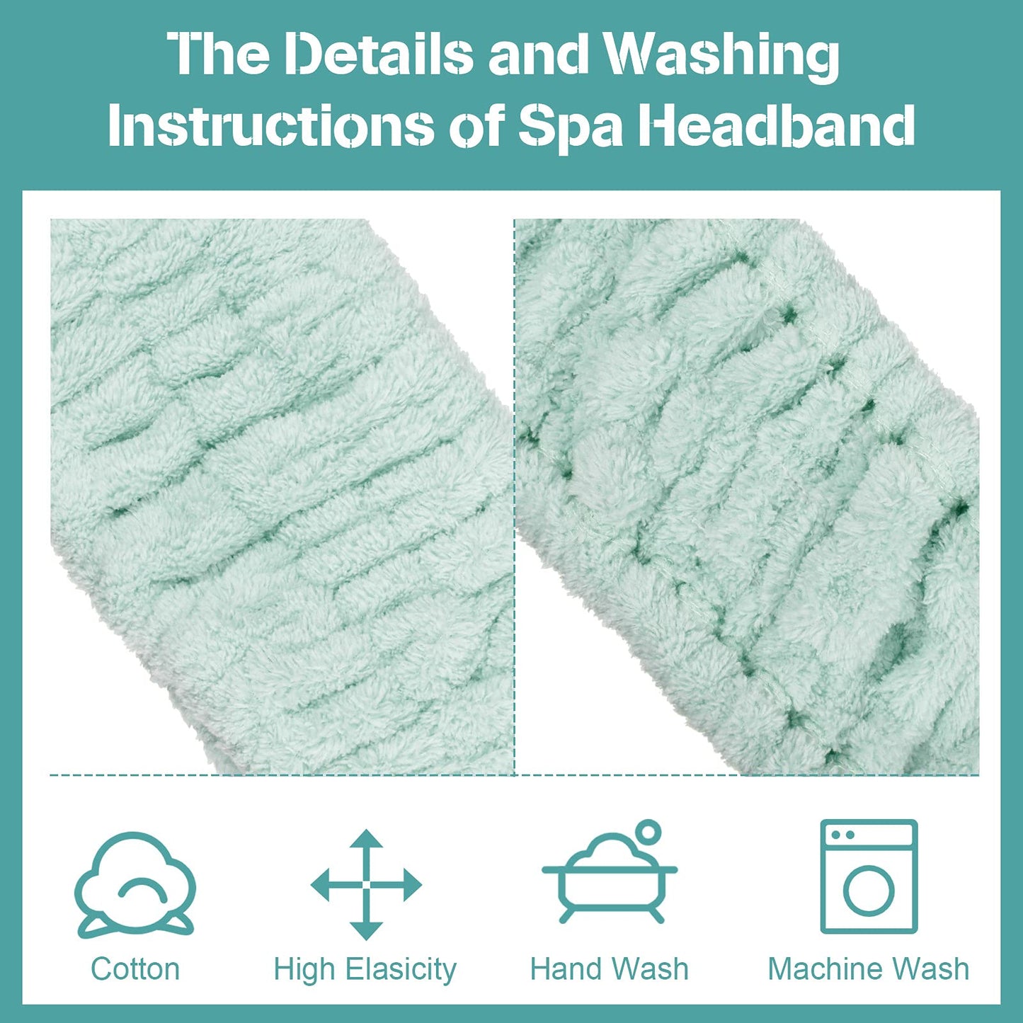 Chuangdi 3 Pieces Spa Headband for Women Facial Makeup Headband Soft Terry Cloth Hairband for Washing Face Mask Spa Shower Gifts(Light Orange, Light Purple, Light Green)