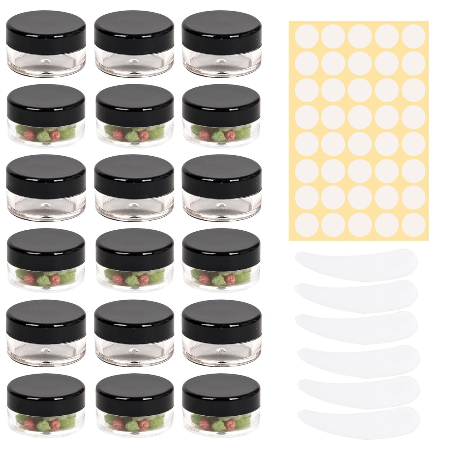 73 Pcs Empty sample pots,5g/5ml cosmetic pots,sample pot with lid cosmetic pot,travel pots for cream,cosmetic containers small pots with lids,For Various Cosmetic Products, Samples,Eye Shadow Lip Balm