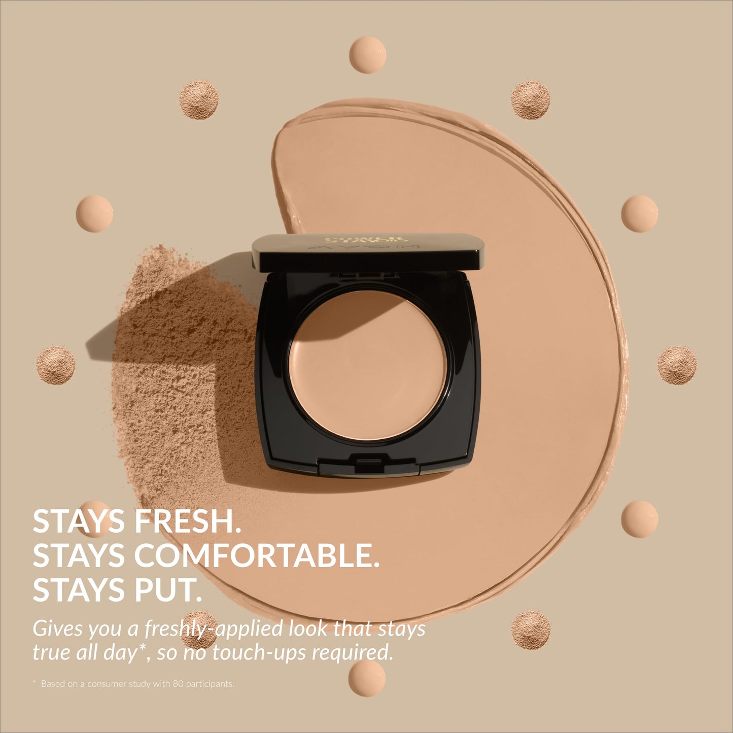 Avon True Flawless Cream To Powder Compact 3-in-1 Concealer, Foundation & Powder Nude - True Blue IQ Colour Technology
