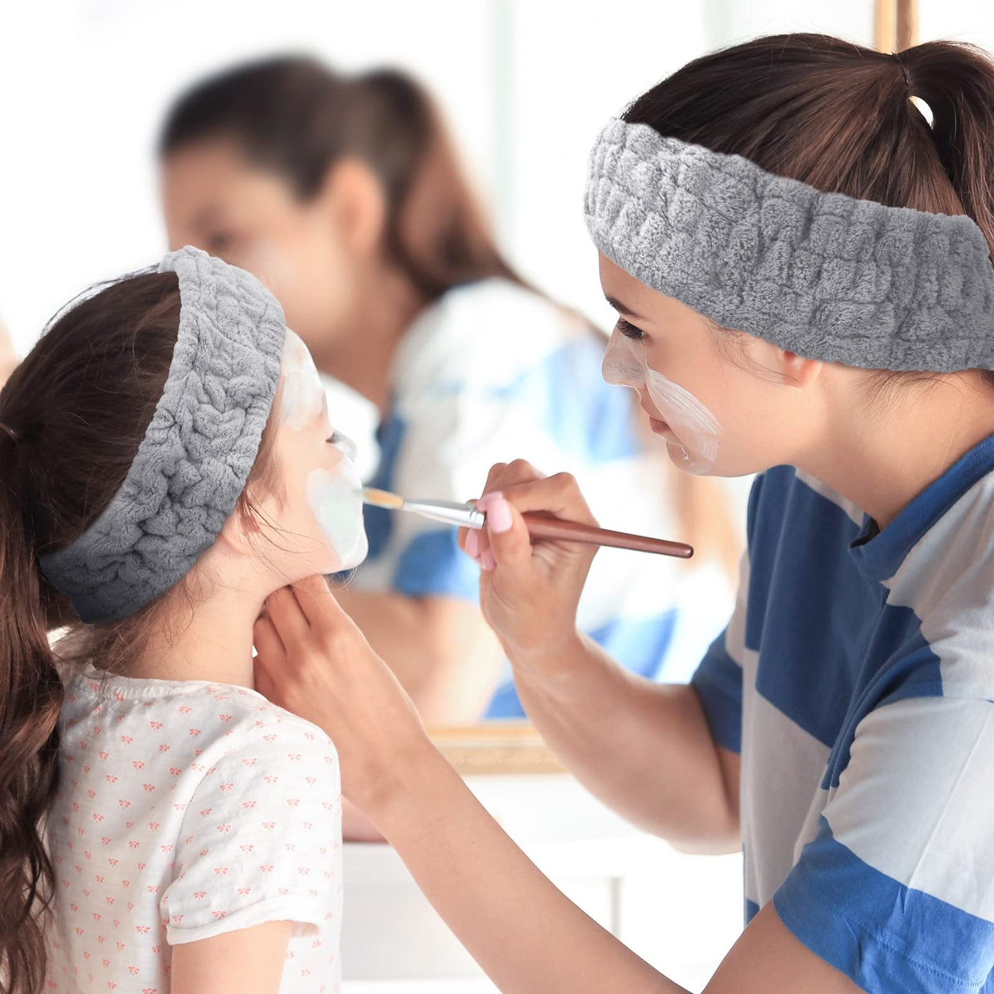 Chuangdi 3 Pieces Spa Headband for Women Facial Makeup Headband Soft Terry Cloth Hairband for Washing Face Mask Spa Shower Gifts(Light Orange, Light Purple, Light Green)