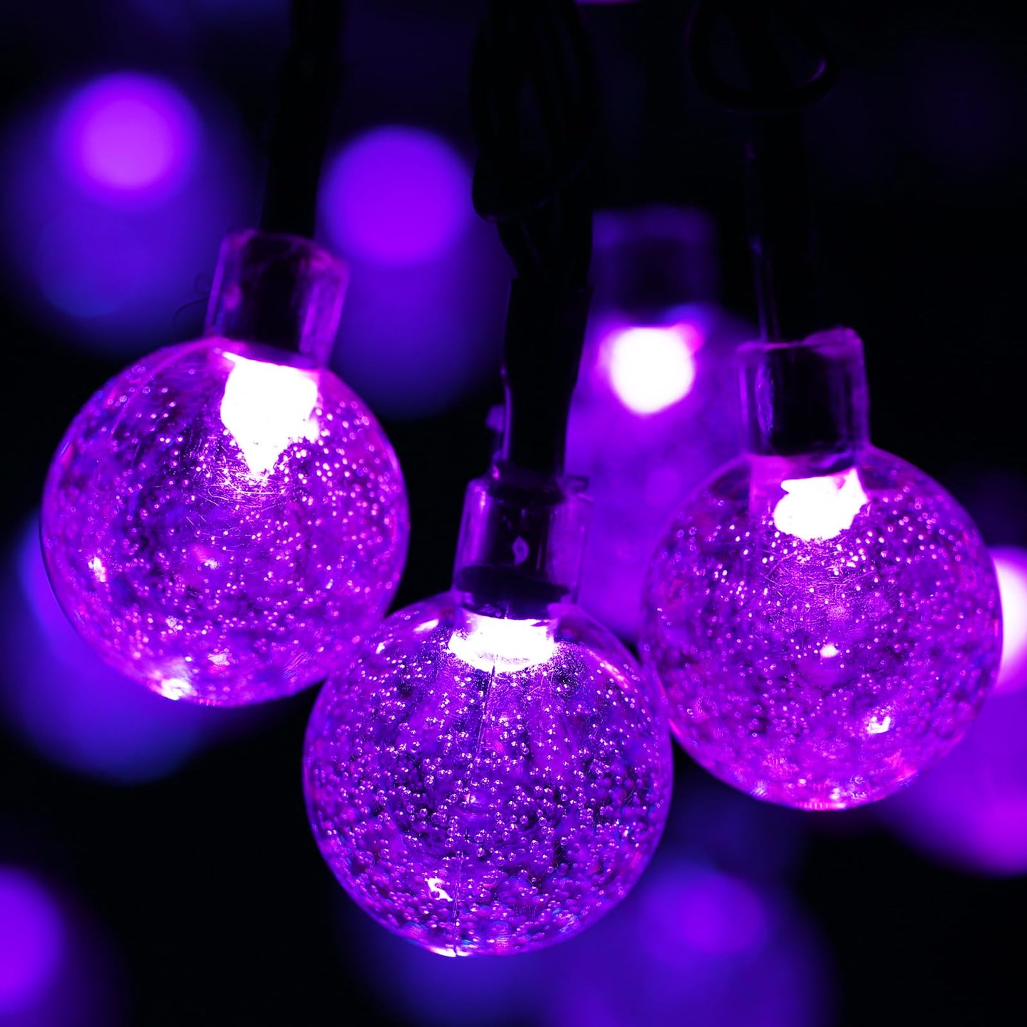 Solar Garden Lights Outdoor, 36ft 60 LED Solar String Lights Waterproof, Solar Powered Crystal Ball Indoor/Outdoor Fairy Lights Decorative for Garden, Patio, Yard, Festival, Parties (White)