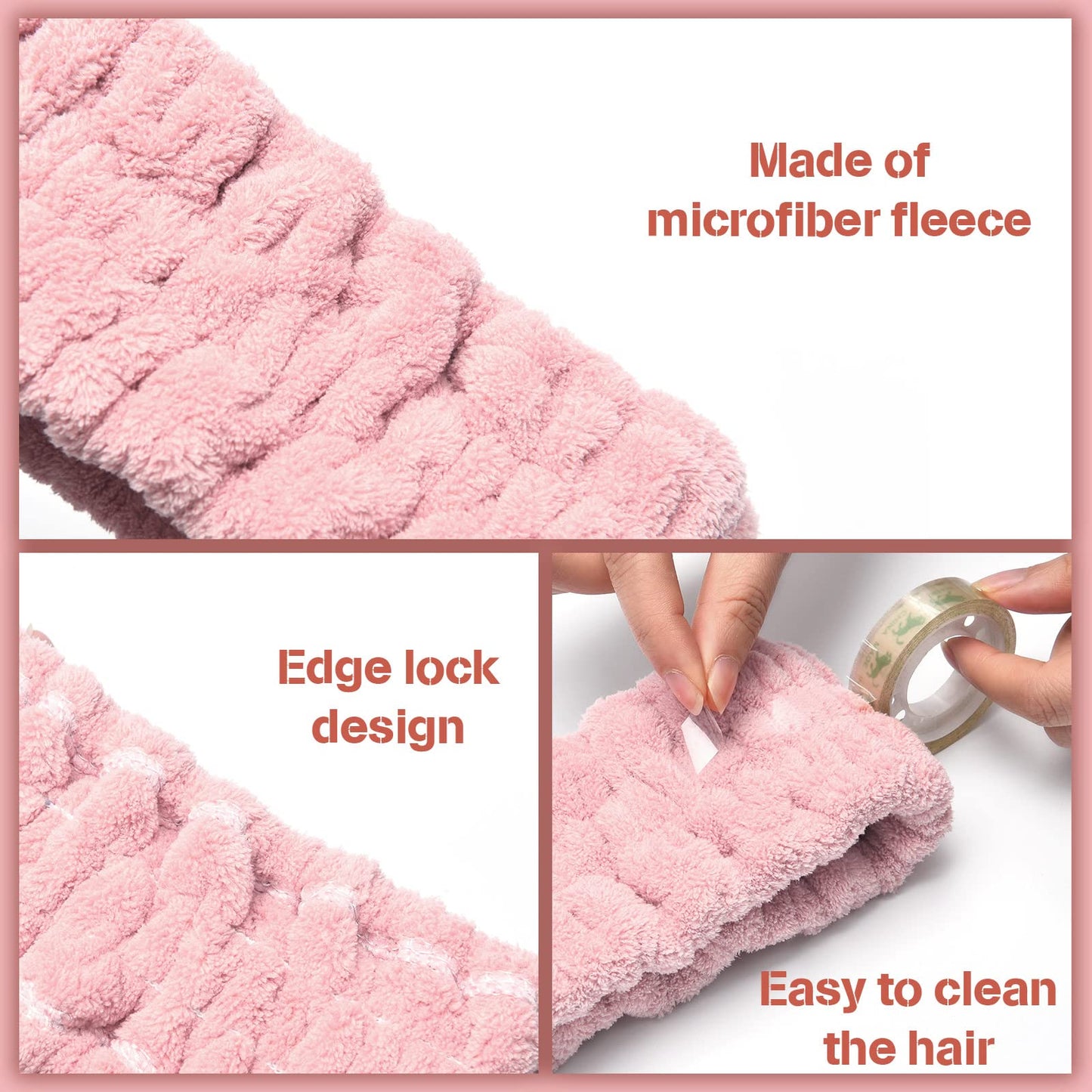 Chuangdi 3 Pieces Spa Headband for Women Facial Makeup Headband Soft Terry Cloth Hairband for Washing Face Mask Spa Shower Gifts(Light Orange, Light Purple, Light Green)