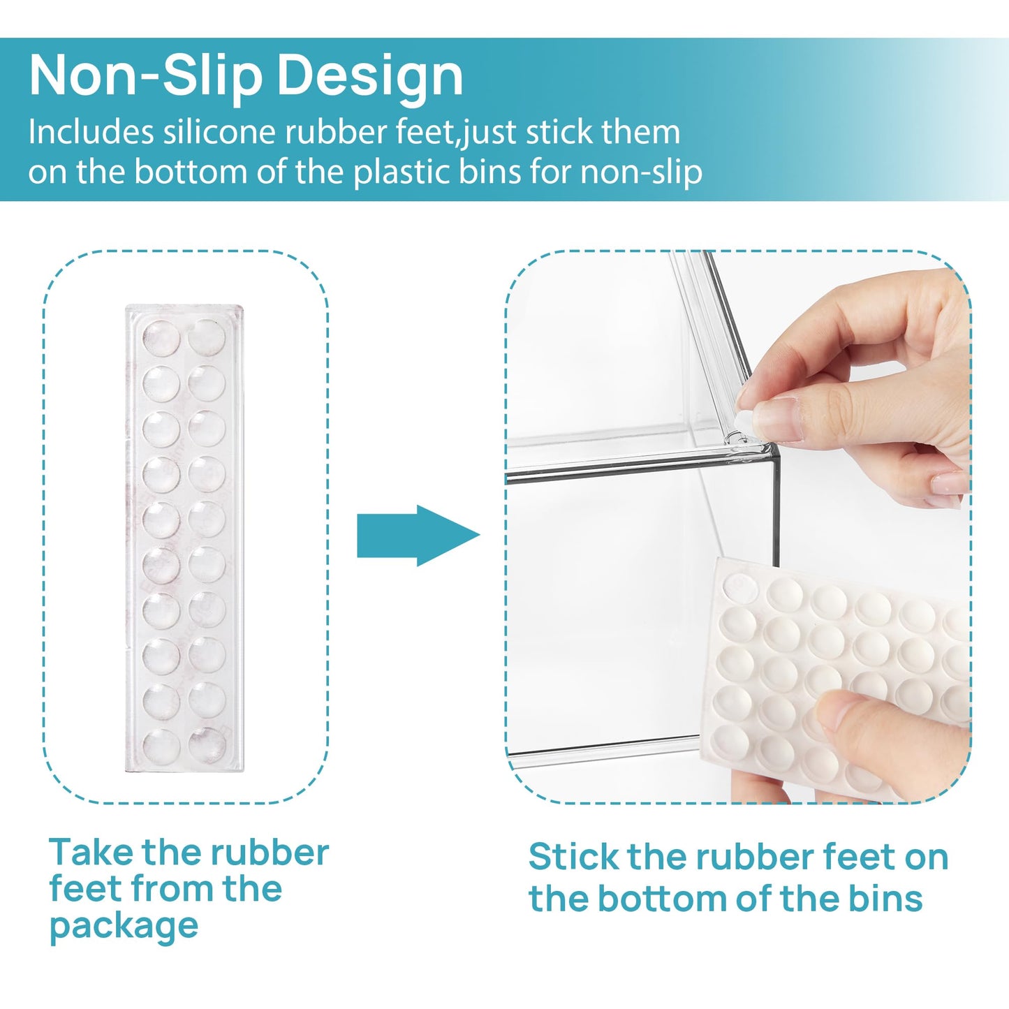 Vtopmart 3 Pack Clear Small Stackable Storage Drawers, Acrylic Bathroom Makeup Organiser, Plastic Storage Box For Vanity, Under Sink, Kitchen Cupboard, Pantry, Home Organization